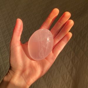Palm Rose Quartz Crystal